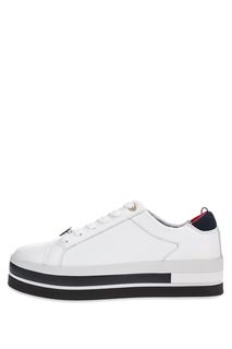 Кожаные кеды на платформе Tommy Hilfiger