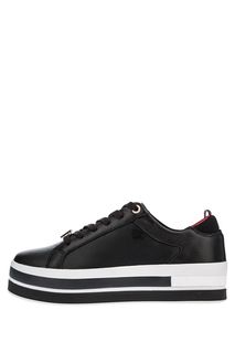 Кожаные кеды на платформе Tommy Hilfiger
