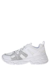 Кроссовки на танкетке с блестящей отделкой Guess