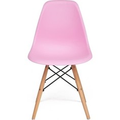 Стул TetChair Secret De Maison CINDY (EAMES) (mod. 001) дерево натуральный, металл черный, сиденье light pink