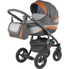 Коляска 3 в 1 Adamex Barletta New, (серый + светло-серый + оранжевый B-1 а.к. F-4) (GL000502500)