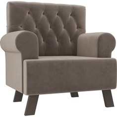 Кресло АртМебель Хилтон велюр коричневый