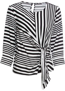 Блузка c драпировкой в узел Bonprix