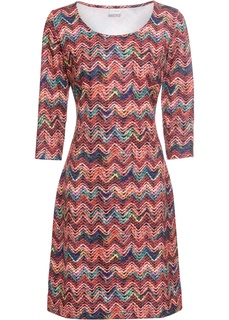 Платье-футляр с принтом, рукав 3/4 Bonprix