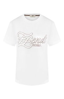 Хлопковая футболка Fendi
