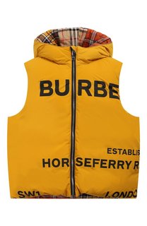 Пуховый жилет с капюшоном Burberry