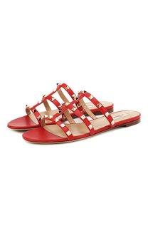 Кожаные шлепанцы Valentino Garavani Rockstud Valentino