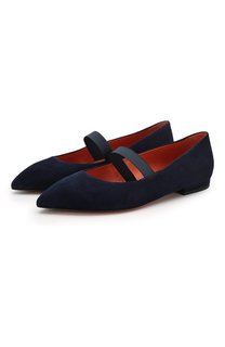 Замшевые балетки Santoni