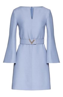 Платье из смеси шерсти и шелка Valentino