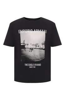 Хлопковая футболка Emporio Armani
