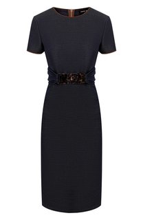 Платье из смеси шерсти и шелка Giorgio Armani