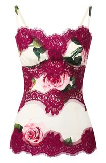 Топ из смеси шелка и хлопка Dolce & Gabbana