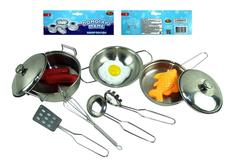 Помогаю маме. Набор посуды металлической для кухни с продуктами pt-00324 A Btoys