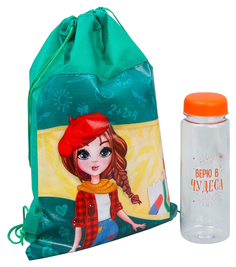 Мешок для обуви и бутылка для воды "Жизнь в ярких красках" Sima-Land