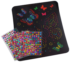 Набор для создания мозаики Бабочки CRYSTAL MOSAIC, на тёмном фоне Данко Тойс / Danko Toys