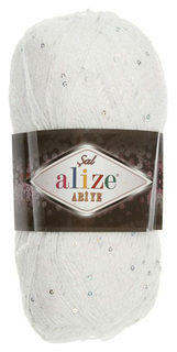 Пряжа Sal abiye 410м/100 г (55 белый) ALIZE