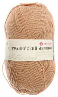 Пряжа Австралийский меринос объёмный 400м/100 г (337-Лама) Пехорский текстиль Пехорка