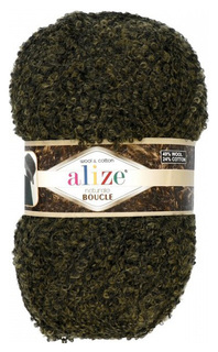 Пряжа Naturale boucle 200м/100 г (6055 хаки) ALIZE