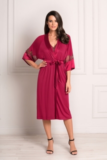 Халат женский Laete 51561 красный 2XL