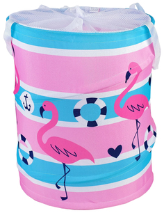 Корзина для хранения игрушек Фламинго35×35×45 см Sima-Land