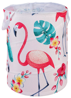 Корзина для хранения игрушек Фламинго 35×35×45 см Sima-Land
