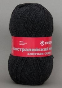 Пряжа для вязания Пехорка Австралийский меринос 5 шт. по 100 г 400 м цвет 002 черный
