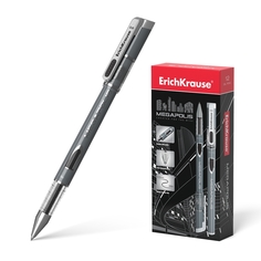 Ручка гелевая ErichKrause® MEGAPOLIS Gel, цвет чернил черный (в коробке по 12 шт.)