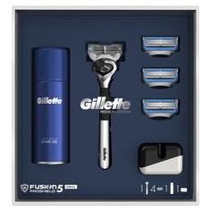 Подарочный набор Gillette Бритва Fusion5 ProShield Chill+2кассеты+подставка