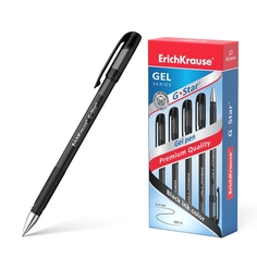 Ручка гелевая ErichKrause® G-Star® 0.5, цвет чернил черный (в коробке по 12 шт.)