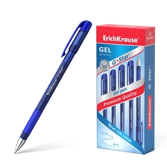 Ручка гелевая ErichKrause® G-Star® 0.5, цвет чернил синий (в коробке по 12 шт.)