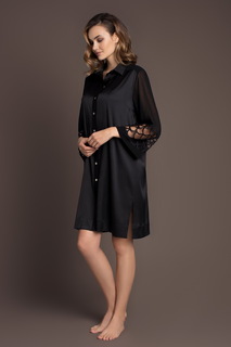 Домашнее платье женское Laete 60293-2 черное XS