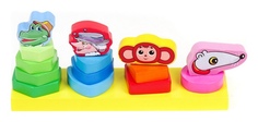 Деревянная игрушка Симбат Буратино Чебурашка Пирамидка Simba