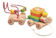 Деревянная игрушка для малышей из дерева Паровозик Чух-Чух игровой набор
