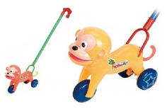 Каталка на палочке Рыжий кот Веселая мартышка, арт. И-1955