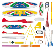 Quercetti Набор из 5-ти летательных аппаратов., арт. 3599