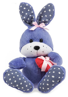 Мягкая игрушка животное Левеня Зайчик Сёма 3336662 Синий