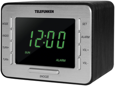 Радио-часы TELEFUNKEN TF-1508 Черный зеленая подсветка