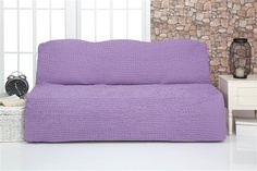 Чехол на трехместный диван без подлокотников и оборки Venera "Sofa", цвет: сиреневый