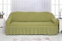 Чехол на трехместный диван с оборкой CONCORDIA "Triple sofa", цвет: фисташковый Venera