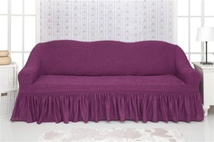 Чехол на трехместный диван с оборкой CONCORDIA "Triple sofa", цвет: фиолетовый Venera