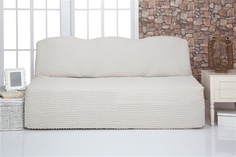 Чехол на трехместный диван без подлокотников и оборки Venera "Sofa", цвет: белый