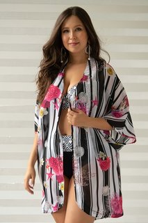 Пляжная блуза женская Laete 60434 разноцветная M