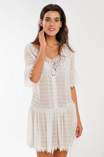 Пляжная туника женская Laete 60287-1 бежевая L