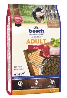 Сухой корм для собак Bosch Adult, ягненок и рис, 3кг