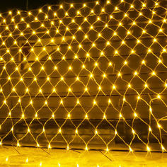 Светодиодная гирлянда-сетка LED 200 лампочек, 5 режимов, 1.8 м (тепло-белый) NO Name