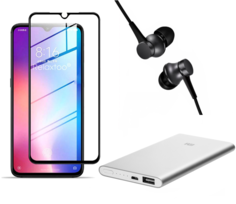 Смартфон Xiaomi Mi 9 Lite 6+64Gb Black+Mi In-Ear Basic+Mi Power Bank 5000+защитное стекло