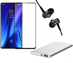 Смартфон Xiaomi Mi 9T Pro 6+128Gb Blue+Mi In-Ear Basic+Mi Power Bank 5000+защитное стекло
