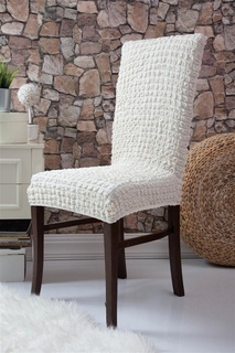 Чехлы на стулья без оборки Venera "Chair", цвет: белый, комплект 6 шт