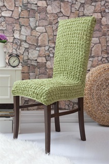 Чехлы на стулья без оборки Venera "Chair", цвет: фисташка, комплект 6 шт
