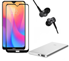 Смартфон Xiaomi Redmi 8 4+64Gb Blue+Mi In-Ear Basic+Mi Power Bank 5000+защитное стекло